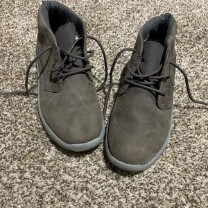 Ugg boys waterproof grey suede shoes